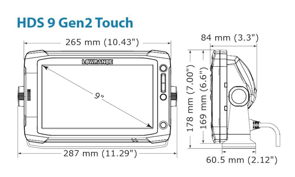 Lowrance HDS-9 GEN2 Touch ROW with 83/200 and StructureScan transducer |  SailRACE